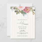 Elegante babyshower uitnodiging template (Voorkant)