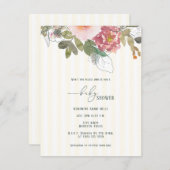 Elegante babyshower uitnodiging template (Voorkant / Achterkant)