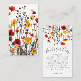 Elegante babyshowerbabyboeken voor baby informatiekaartje