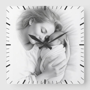 Elegante babyshowercadeaus elegante aanstaande moe vierkante klok