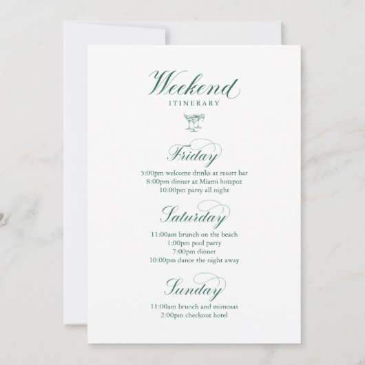 Elegante Bachelorette Girl's Club uitnodiging (Achterkant)