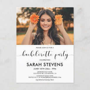 Elegante Bachelorette Party foto uitnodiging