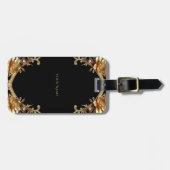Elegante bagtag met gouden frame bagagelabel (Voorkant horizontaal)