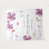 Elegante Baho Hij Geeft Me Vlinders Bruiloft Feest Wandkleed (Voorkant (horizontaal))