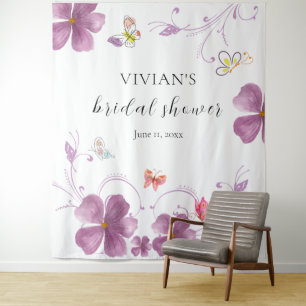 Elegante Baho Hij Geeft Me Vlinders Bruiloft Feest Wandkleed