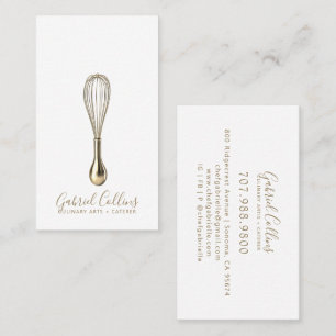 Elegante Bakker Catering Gouden Gardeer  Visitekaartje
