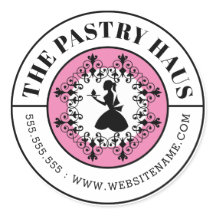 Elegante bakker silhouet gebogen tekst