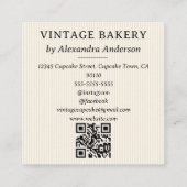 Elegante  Bakkerij Bakken Tool Illustraties Vierkante Visitekaartje (Achterkant)
