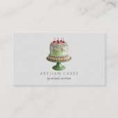 Elegante Bakkerij Cake Visitekaartje (Voorkant)