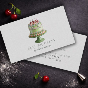 Elegante Bakkerij Cake Visitekaartje