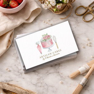 Elegante Bakkerij Cake Visitekaartje