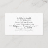 Elegante Bakkerij Cake Visitekaartje (Achterkant)