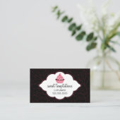 Elegante Bakkerij Cupcake Visitekaartje (Staand voorkant)