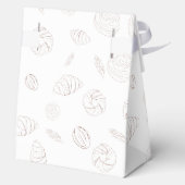 Elegante bakkerij gebak in de oven Baby shower Bedankdoosjes (Achterkant)