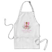 Elegante Bakkerij gebruiksvoorwerpen met roze stri Standaard Schort (Voorkant)