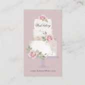 elegante bakkerij met drie lagen verticale laaggeb visitekaartje (Voorkant)