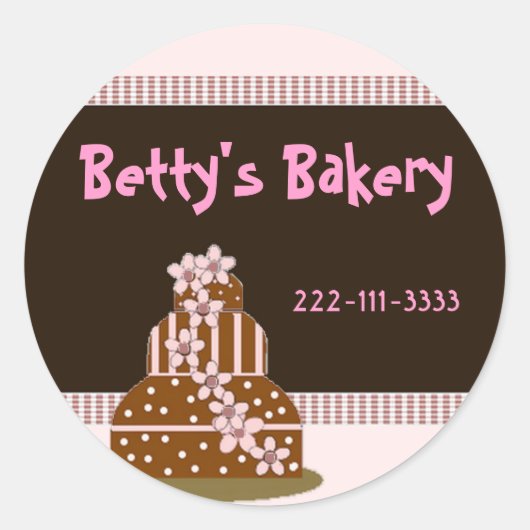 Elegante bakkerij Stickers (Voorkant)