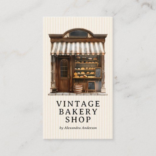 Elegante  bakkerij visitekaartje (Voorkant)