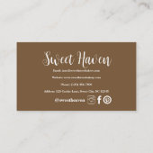  elegante bakkerij visitekaartje (Achterkant)