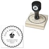 Elegante bakkerij winkel zakelijk adres rubber ste rubberstempel (Gestempeld)