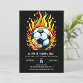Elegante Bal Printable Voetbal Verjaardag Kaart (Staand voorkant)