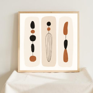 Elegante balans – Vrouwelijke Abstracte Wandkunst Poster