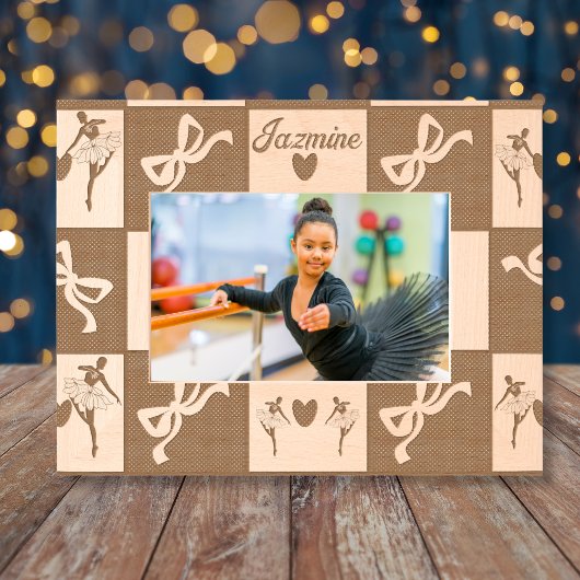 Elegante Ballerina Danser's Keepsake met naam Gegraveerde Lijstjes