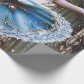 Elegante Ballerina Design Verjaardag Gift Wrap Pap Cadeaupapier (Hoek)