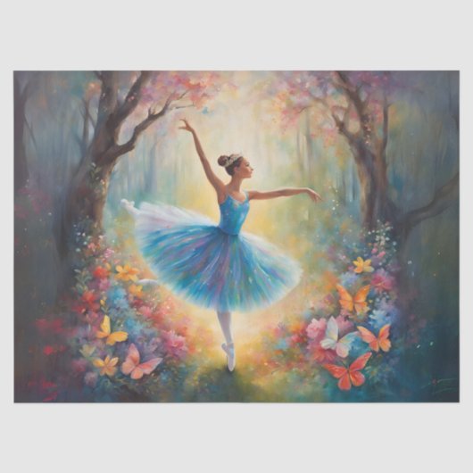 Elegante Ballerina Genade Tissuepapier (Voorkant)