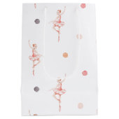 Elegante Ballerina Kerst Medium Cadeauzakje (Achterkant)