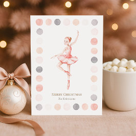 Elegante Ballerina Kerstkaart Kaart