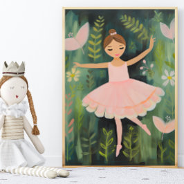 Elegante Ballerina Kwekerij Wall Art Poster