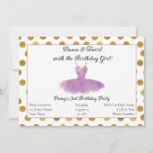 Elegante Ballerina Party Uitnodiging (Voorkant)