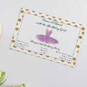 Elegante Ballerina Party Uitnodiging