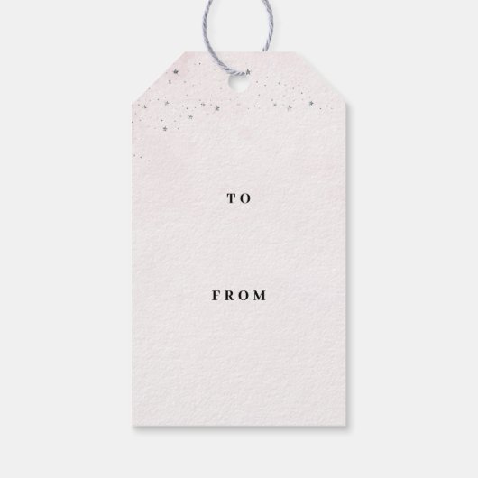 Elegante ballerina roze verjaardag cadeaulabel (Achterkant)