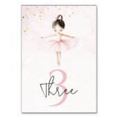 Elegante ballerina roze verjaardag kaart (Achterkant)