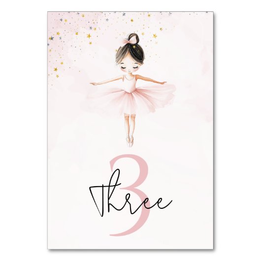 Elegante ballerina roze verjaardag kaart (Voorkant)