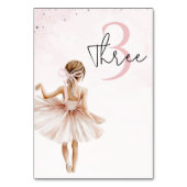 Elegante ballerina roze verjaardag kaart (Achterkant)