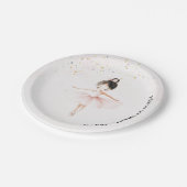 Elegante ballerina roze verjaardag papieren bordje (Gekanteld)