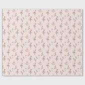 Elegante Ballerina Roze Waterverf Patroon Ballet Cadeaupapier (Vlak)