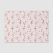 Elegante Ballerina Roze Waterverf Patroon Ballet Tissuepapier (Voorkant)