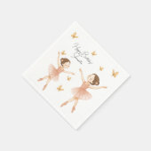 Elegante Ballerina Verjaardagsfeest Papier servet (Hoek)