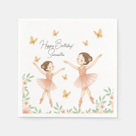 Elegante Ballerina Verjaardagsfeest Papier servet