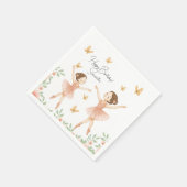Elegante Ballerina Verjaardagsfeest Papier servet (Hoek)