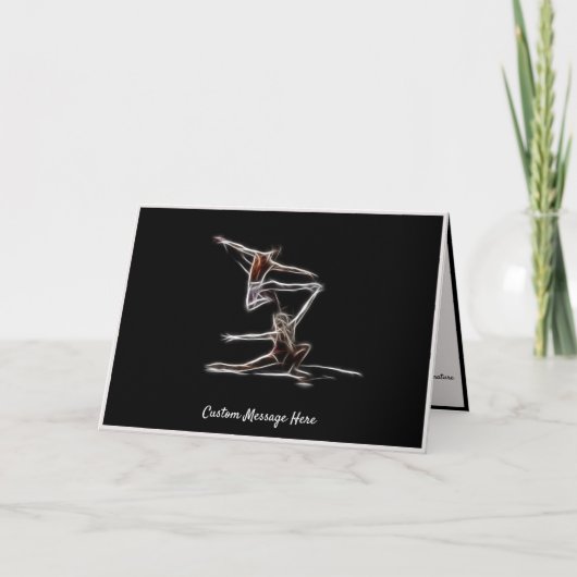 Elegante ballet abstracte dansers briefkaart (Voorkant)