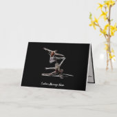 Elegante Ballet Abstracte Dansers Notitiekaart (Gele Bloem)