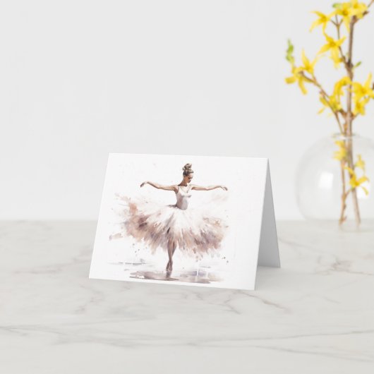 Elegante balletdanser Dancing BLANK Kaart (Gele Bloem)