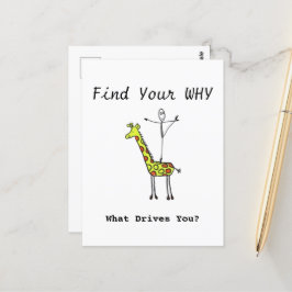 Elegante balletdanser dansen op giraffe briefkaart