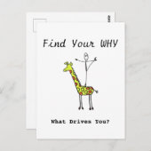 Elegante balletdanser dansen op giraffe briefkaart (Voorkant / Achterkant)