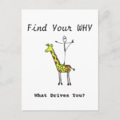 Elegante balletdanser dansen op giraffe briefkaart (Voorkant)